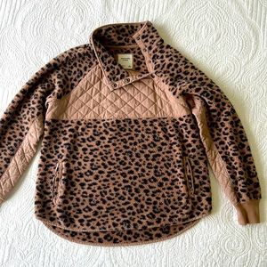Womens Abercrombie & Fitch Fleece Leopard Print